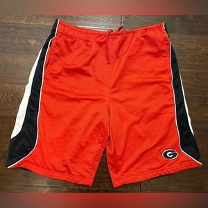 Vintage Men’s NCAA UGA Georgia Bulldogs Red/Black/White Mesh Shorts- XL